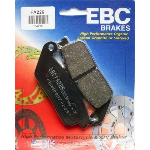 226 EBC ORGANİK BALATA ÖN YAMAHA X-MAX 250, HONDA CBF 1000 (FA226)