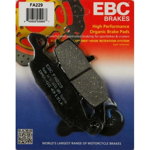 229 EBC ORGANİK BALATA ER5, ER6, DL1000, VN1500, KLE650 (FA229)