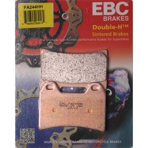 244 EBC DİSK BALATA ÖN SİNTERLİ GSX1200, F800, MONSTER 1100 (FA244HH)