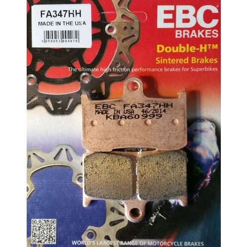 347 EBC Disk Balata Kawasaki Z800, Z900, Z1000, Triumph S.Triple 675 , Tiger 1050 Ön (FA347HH)