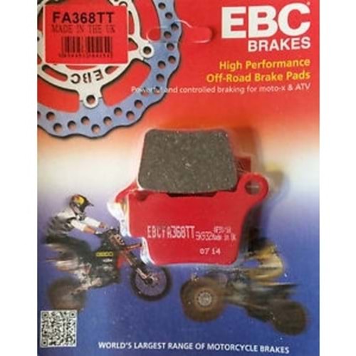 368 EBC KARBON GRAFİT BALATA ARKA EXC250, EXC250 TPI, HUSQVARNA TE250 (FA368TT)