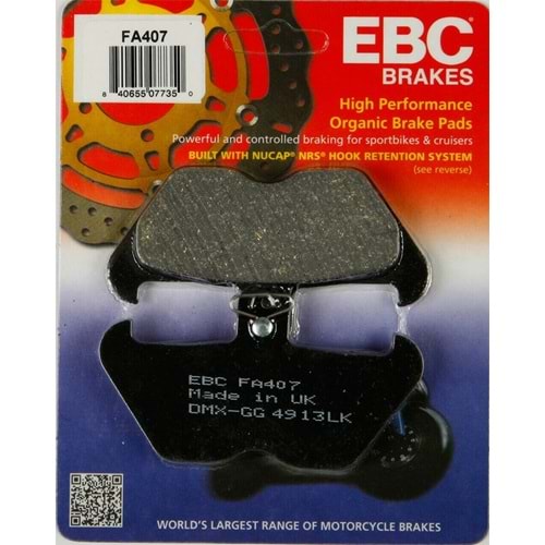 407 EBC ORGANİK BALATA ÖN K1200 LT, R1100 GS, R1100 RT, R1150 GS, R1200 C classic (FA407)