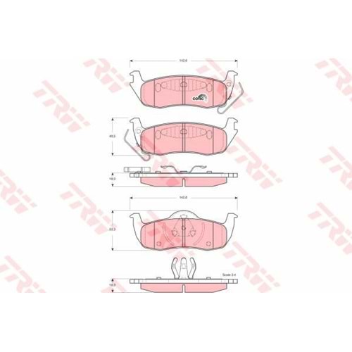 Disk Balata Jeep Grand Cherokee III Arka - TRW