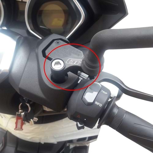 GP Kompozit Yamaha XMAX 250-400 2018-2025 Uyumlu Ayna Genişletme Siyah