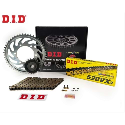 D.I.D ZİNCİR DİŞLİ SETİ 520XV3 112L 14/43T YAMAHA YZF R25 (14-25) JS520VXGB778