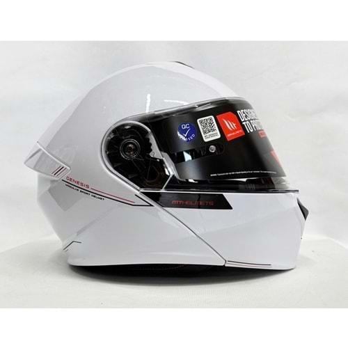 MT Kask Fu935Sv Genesis Sv Solid A0 Parlak Beyaz