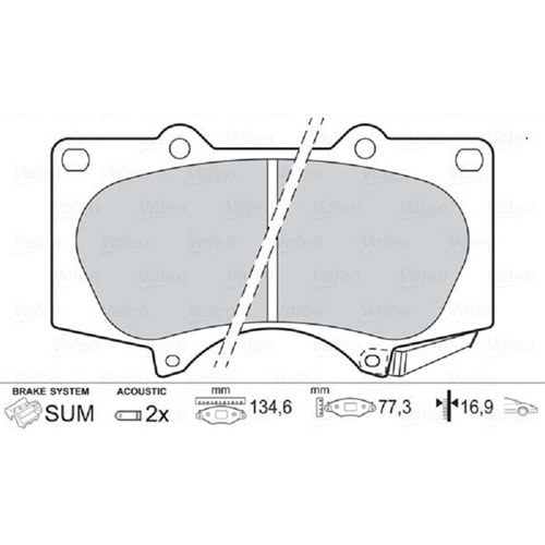 Disk Balata Toyota Land Curuiser VX 100, Hı-Lux VII, Mitsubishi Pajero IV Ön