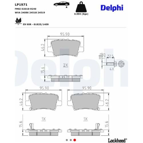 Disk Balata Honda Civic VIII Arka -