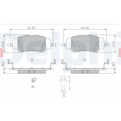 Disk Balata Peugeot 208, 2008, Citroen C4, Opel Mokka, Corsa, Ds - Ön