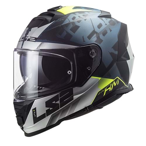 LS2 Storm 2 Sprinter Mat Siyah-Gri Cobalt - S