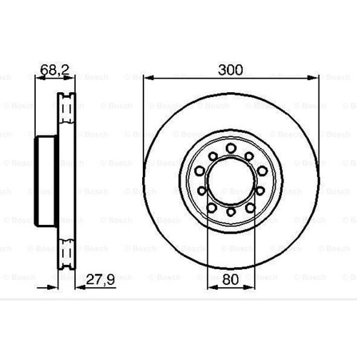 Fren Diski Mercedes S Serisi W126 79-91 Ön - 300 MM