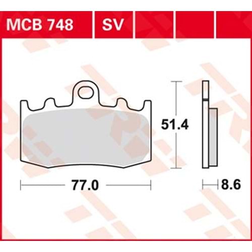 335 TRW DİSK BALATA SİNTERLİ BMW GS1200 RS, R1200 RT, K1200 S, R1150 RT (MCB748SV)