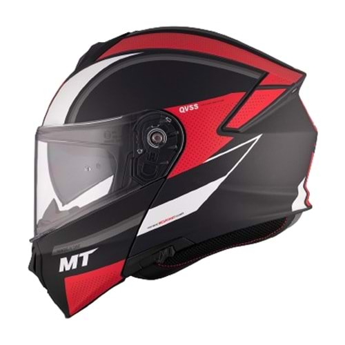 MT Kask Genesis Sv A5 Cave Mat Siyah Kırmızı