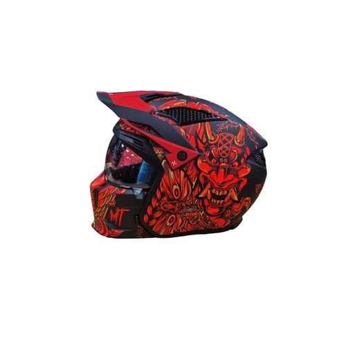 Kask Mt Street Fıghter Sv Hellısh B5 Mat Siyah-Neon Turuncu - L Beden