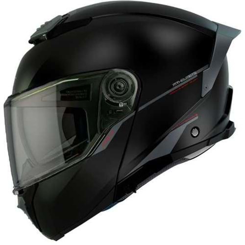 Kask Mt Atom 2 Sv Solıd A1 Çene Açılır - MAT SİYAH