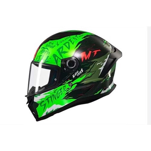 MT Kask Stinger 2 Ardent C6 Parlak Motosiklet Kaskı - YEŞİL - L Beden