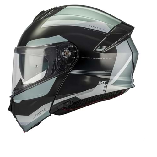 MT Kask Genesis Sv Raccoon B12 Parlak Siyah