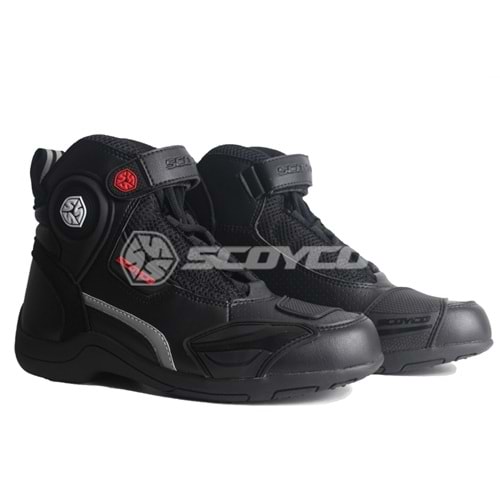 Motosiklet Bot Kısa Yazlık Siyah Scoyco - 41