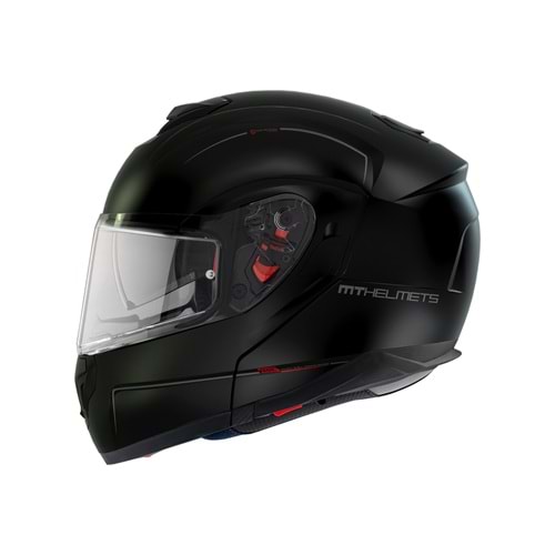 Kask Mt Atom Sv Solıd Mat Siyah Çene Açılır - Xl Beden