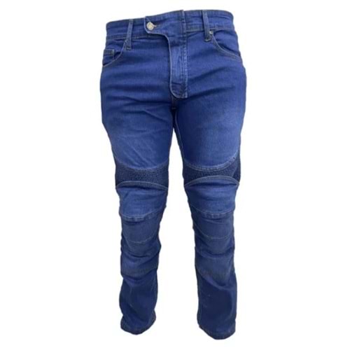 MOTOSİKLET PANTOLONU DÖRT MEVSİM KEVLAR KOT - MAVİ