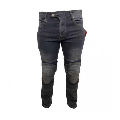 MOTOSİKLET PANTOLONU DÖRT MEVSİM KEVLAR KOT - SİYAH
