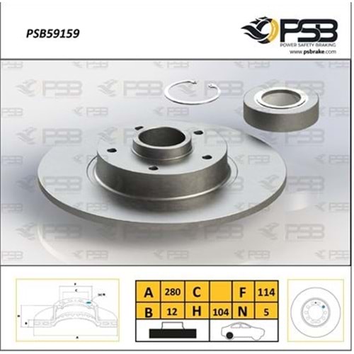 Fren Diski Renault Trafic, Opel Vivaro Arka - 280 mm -