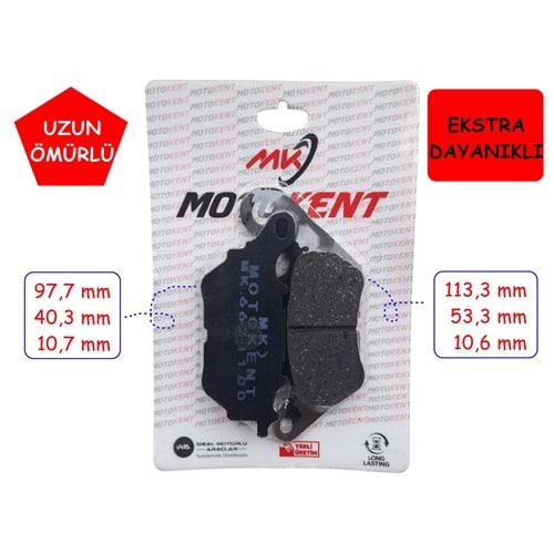 662 ARKA FREN DİSK BALATASI MTK YAMAHA YZF R25 - MT-25