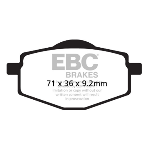 101 EBC ARKA FREN BALATASI MALAGUTI BLOG 125/160 , CENTRO 125/160 SCOOTER ARKA FREN BALATASI (SFA101)