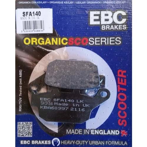 140 EBC Organik Balata Arka Honda Fes 125, 150, CB 250 96-01 (SFA140)