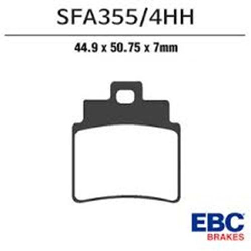355 EBC SİNTERLİ FREN DİSK BALATASI Ön (4 ADET) Joymax 250 i, Gts 250 İe Evo (SFA355/4HH)