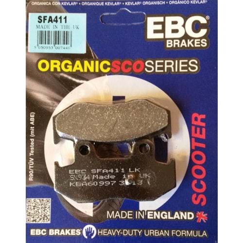 411 EBC ORGANİK BALATA ARKA SUZUKİ AN 400 Burgman 01-06 (SFA411)