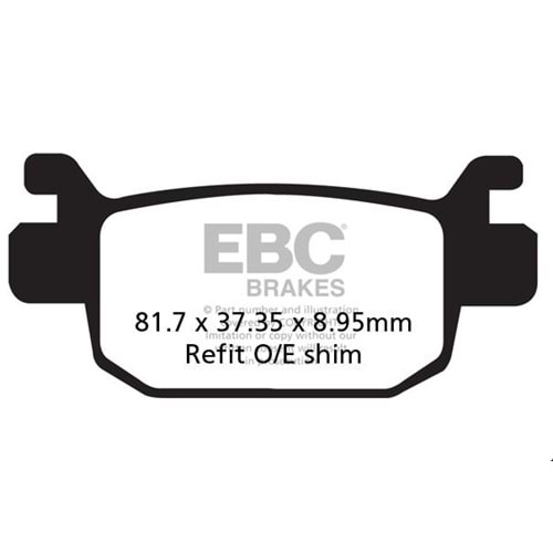 415 EBC DİSK BALATA ARKA ORGANİK HONDA FORZA 300, SH125, SH300, SH150 (SFA415)