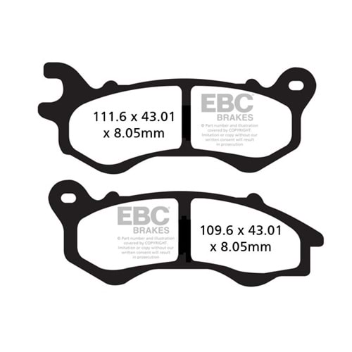 603 EBC FREN BALATA ÖN HONDA PCX125/150 12-20 , PEUGEOT DJANGO (SFA603)