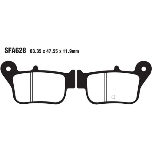 628 EBC ORGANİK BALATA ARKA WOLF250, MAX SYM400 İ, MAX SYM600 (SFA628)