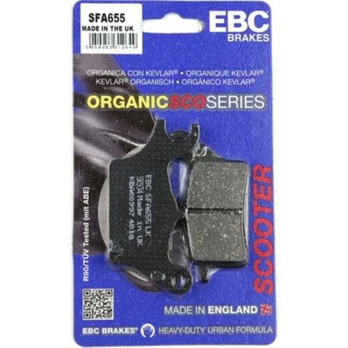 655 EBC ORGANİK BALATA ÖN SAĞ UYUMLU YAMAHA TRICITY 125 14-18 (SFA655)