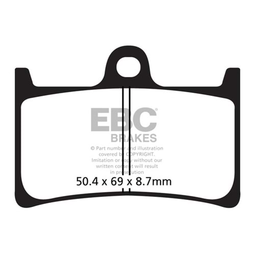 252 EBC YAMAHA TMAX 500/530 UZUN ÖMÜRLÜ CARBON ÖN FREN BALATASI