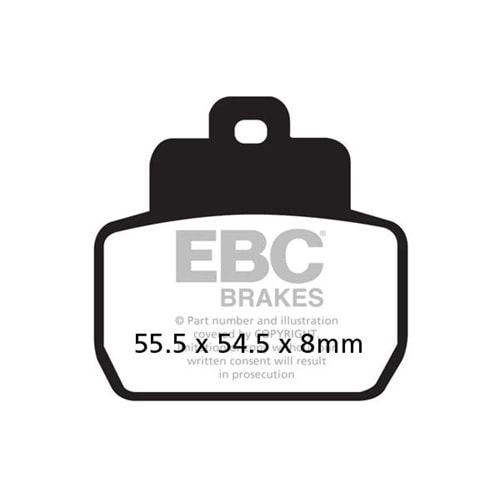 425 EBC ORGANİK KARBON SCOOTER BALATASI PIAGGIO Beverly 500, X9 250 Evolution (SFAC425)