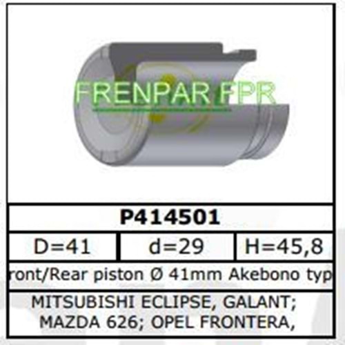 Fren Kaliper Pistonu Lexus, Mitsubishi, Opel, Isuzu, Hyundai, Arka