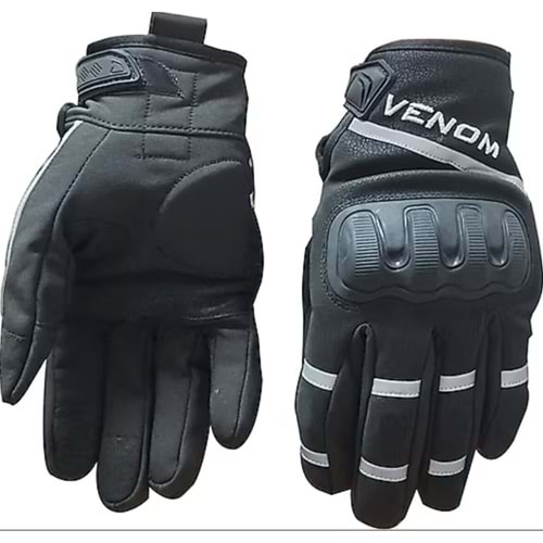 Wenom 8010 Deri Motosiklet Eldiveni - M Beden