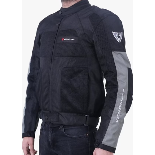 Venom Dynamıc Motosiklet Montu Fileli Siyah-Gri