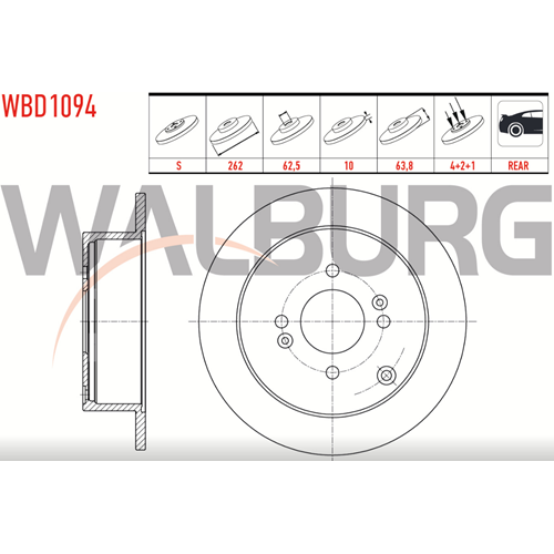 Fren Diski Hyundai Era, Getz, İ20, Kia Rio Arka - 262 MM -