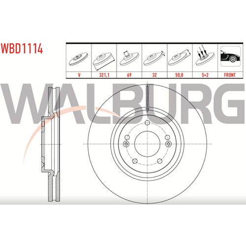 Fren Diski Hyundai İX 55 3.0 CRDI Ön - 321 MM