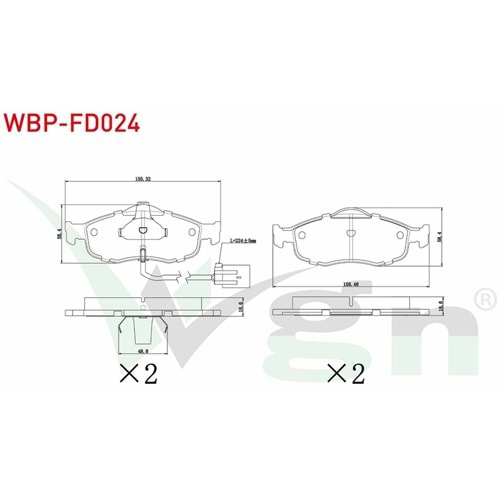 Disk Balata Ford Mondeo, Sierra Ön - WAGEN