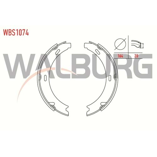 EL Fren Balata Mercedes 124, 201, 202, 190 Kasa (En : 21 mm) - WALBURG