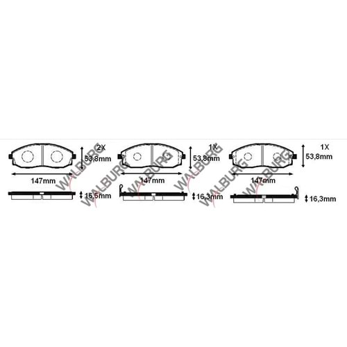 Disk Balata Hyundai Starex Ön -