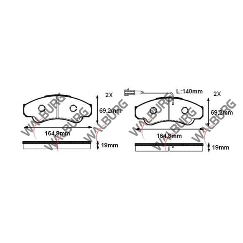 Disk Balata Peugeot Boxer 2.8 HDİ, Fiat Ducato, Citroen Jumper Ön -