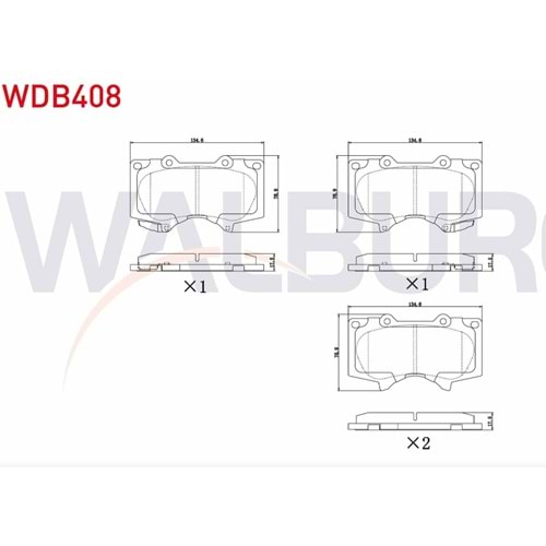 Disk Balata Toyota Land Curuiser VX 100, Hı-Lux VII, Mitsubishi Pajero IV Ön -