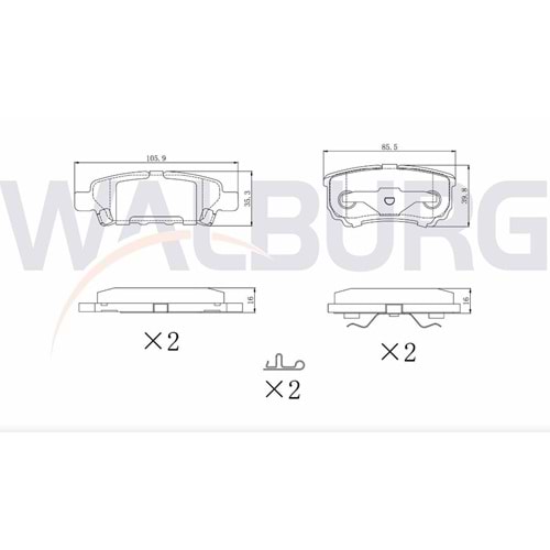 Disk Balata Mitsubishi Lancer-Dodge Caliber Arka -