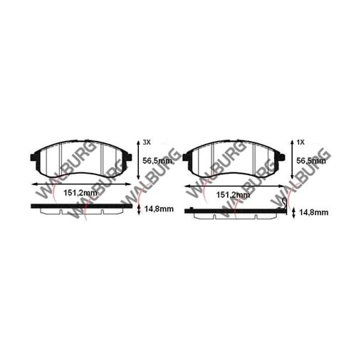 Disk Balata Mitsubishi L 200 (K7T,K6T) 2.5 TD 4WD Ön -