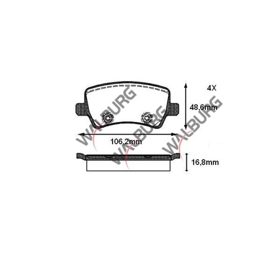 Disk Balata Ford Volvo, Land Rover, Range Rover Arka -